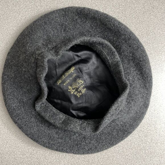 Vintage Beret Basque 100% Wool Hat Gray Mens RN 58584 Made In Czech Republic - Picture 6 of 8